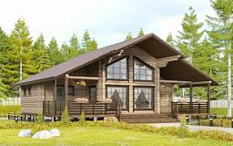 Проект дома из оцилиндрованного бревна СВ29 - компания Свой Сруб