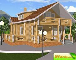 Проект дома из оцилиндрованного бревна «Современность» - компания Свой Сруб