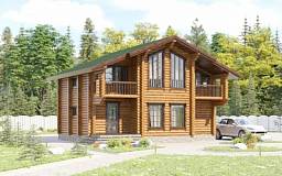 Проект дома из оцилиндрованного бревна СВ33 - компания Свой Сруб