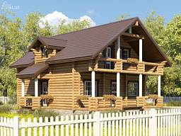 Проект дома из оцилиндрованного бревна СВ28 - компания Свой Сруб