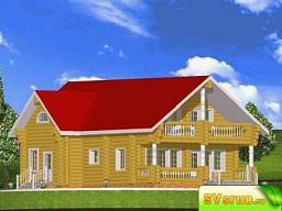 Проект дома из оцилиндрованного бревна «Респект» - компания Свой Сруб