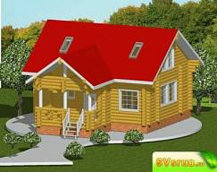 Проект дома из оцилиндрованного бревна «Вершина» - компания Свой Сруб