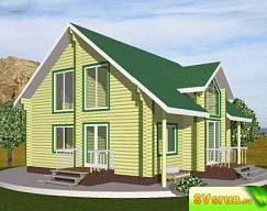 Проект дома из оцилиндрованного бревна «Гармония» - компания Свой Сруб