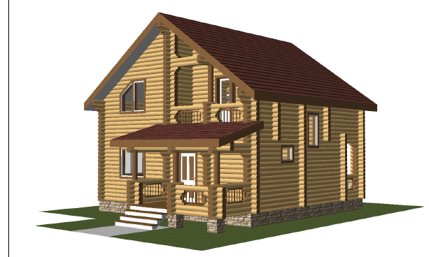 Проект дома из оцилиндрованного бревна «МОЛОГИНО» - компания Свой Сруб Проект дома из оцилиндрованного бревна «МОЛОГИНО» - компания Свой Сруб