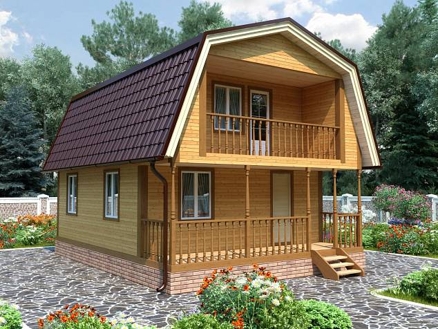 Проект каркасно-щитового дома СВ50 Проект каркасно-щитового дома СВ50