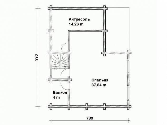 Проект дома из бревна СВ35