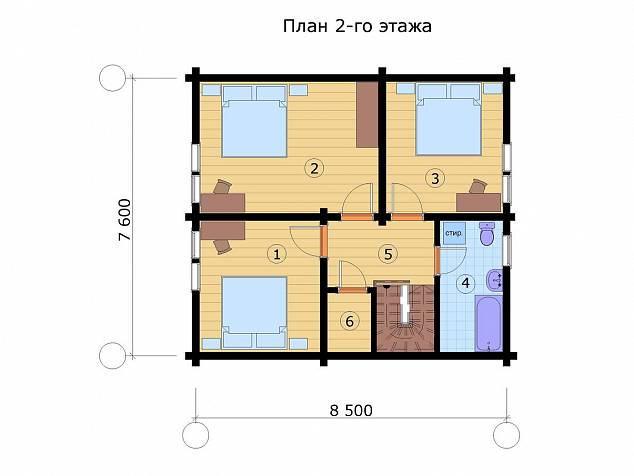 Проект дома из профилированного бруса СВ 207 Проект дома из профилированного бруса СВ 207