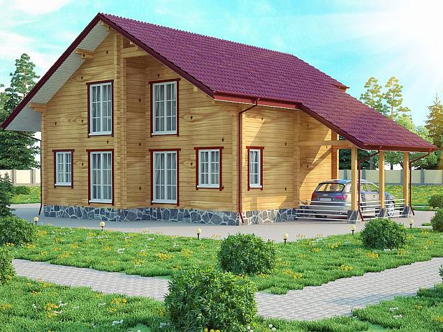 Проект дома из клееного бруса СВ35 Проект дома из клееного бруса СВ35