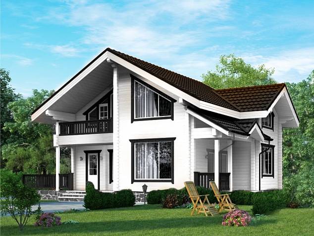 Проект дома из клееного бруса СВ20 - компания Свой Сруб Проект дома из клееного бруса СВ20 - компания Свой Сруб